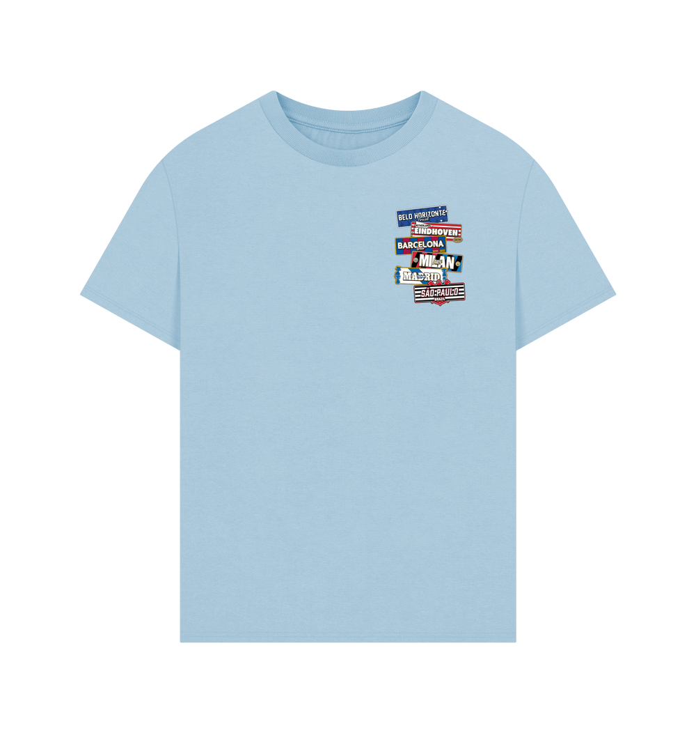 Milky Blue Printed T-shirt Front