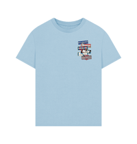 Milky Blue Printed T-shirt Front