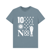 Stone Blue Printed T-shirt Front
