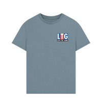 Stone Blue Printed T-shirt Front