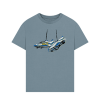 Stone Blue Printed T-shirt Front
