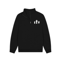 Black Printed Sweater Front