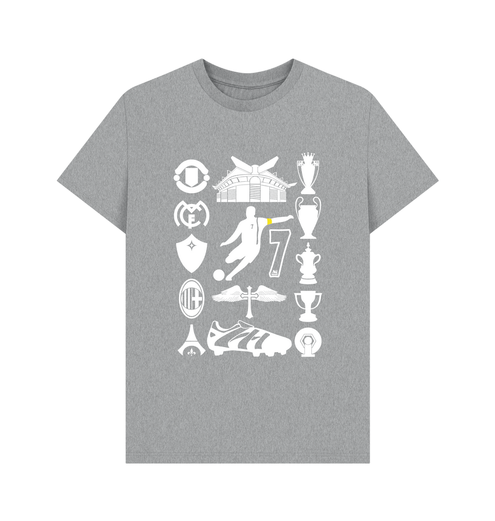 Athletic Grey Printed T-shirt Front