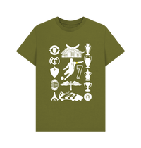 Moss Green Printed T-shirt Front