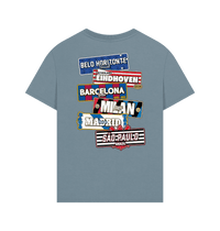 Stone Blue Printed T-shirt Back