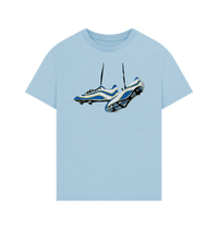Milky Blue Printed T-shirt Front
