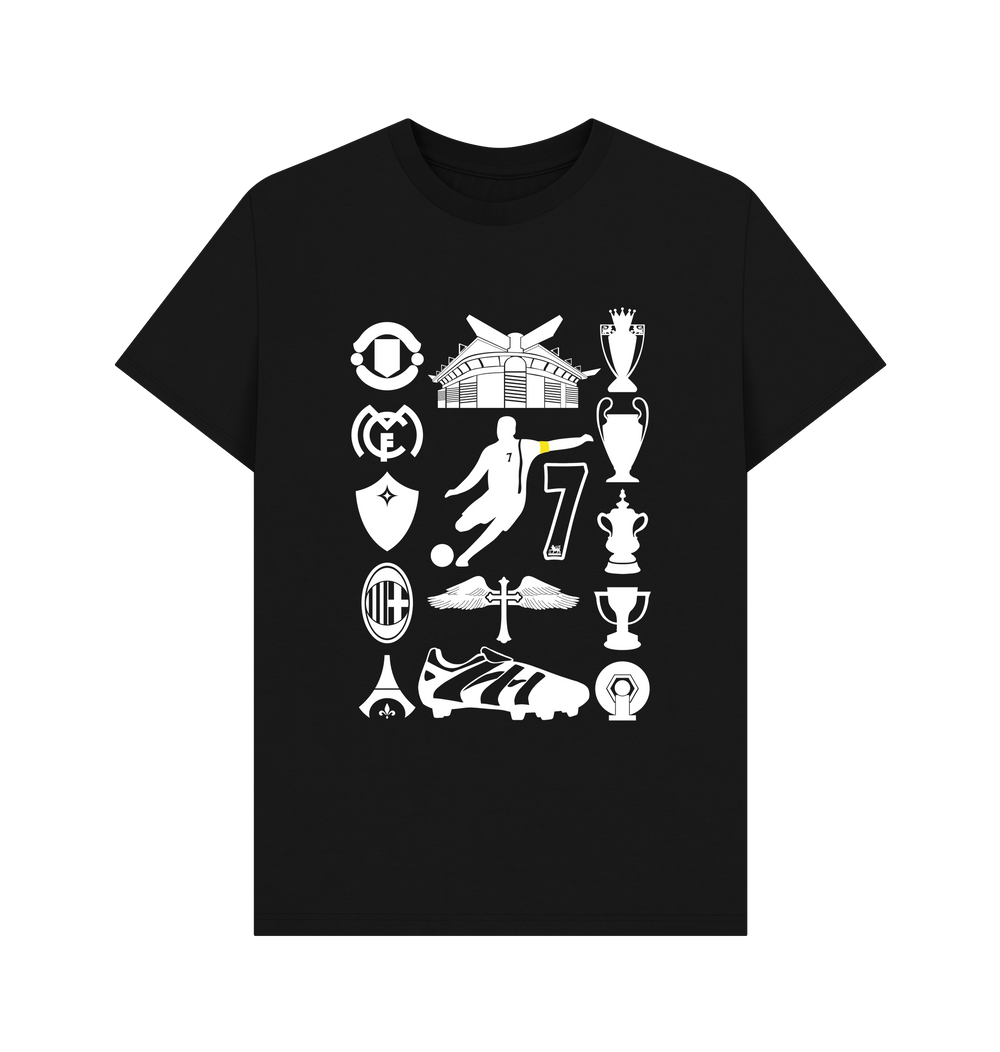 Black Printed T-shirt Front