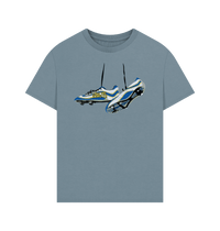 Stone Blue Printed T-shirt Front