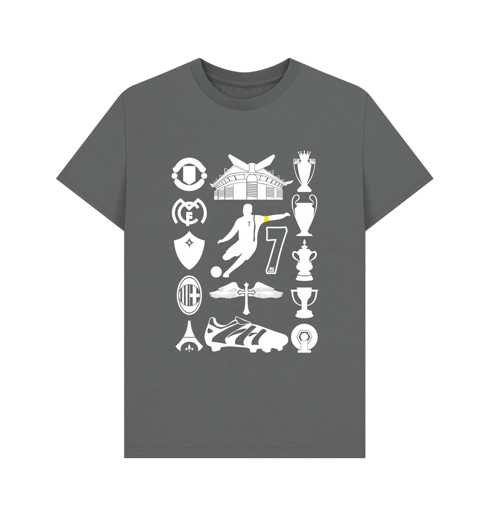 Slate Grey Printed T-shirt Front