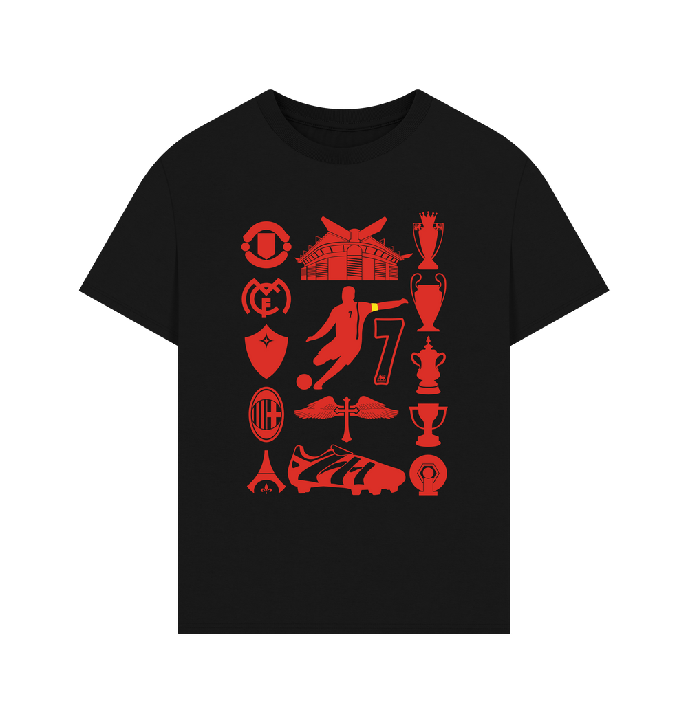 Black Printed T-shirt Front