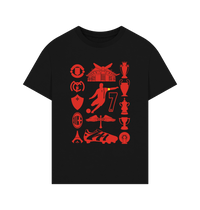 Black Printed T-shirt Front