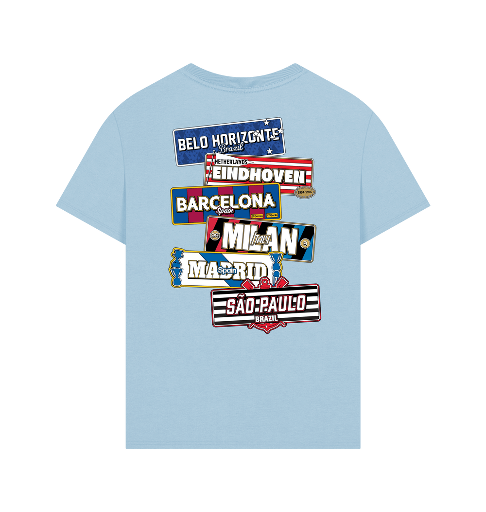 Milky Blue Printed T-shirt Back