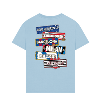 Milky Blue Printed T-shirt Back
