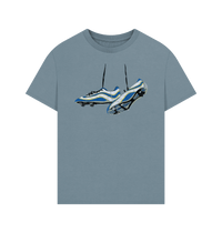 Stone Blue Printed T-shirt Front