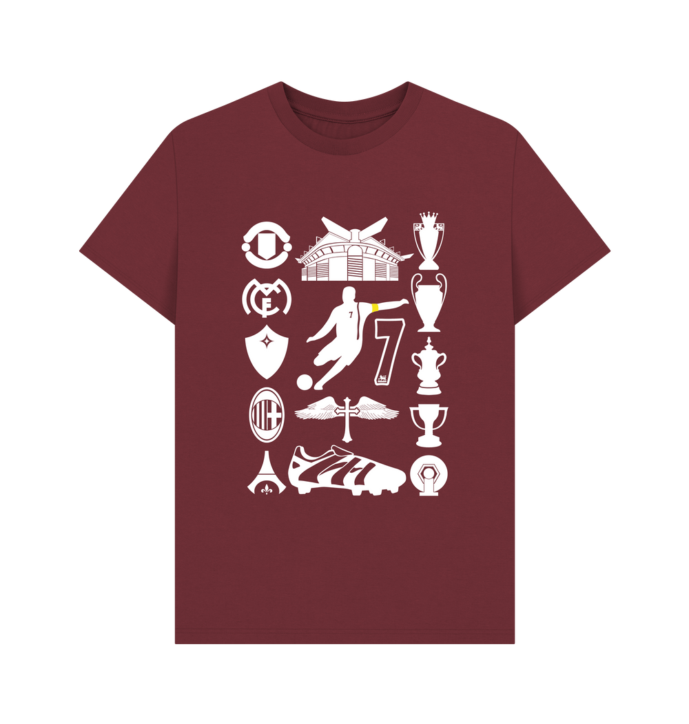 Red Wine Printed T-shirt Front