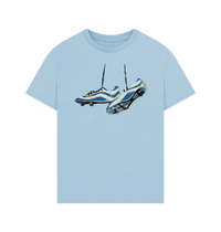 Milky Blue Printed T-shirt Front