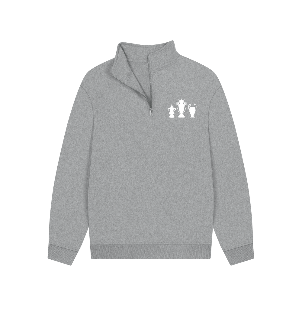 Athletic Grey Printed Sweater Front