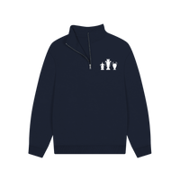 Navy Printed Sweater Front