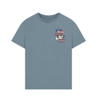Stone Blue Printed T-shirt Front