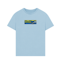 Milky Blue Printed T-shirt Front